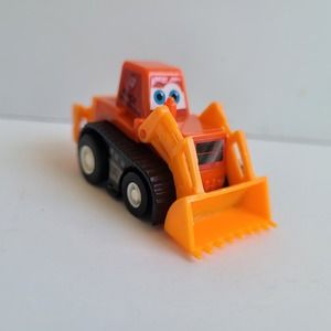 5/$12 Sanlebi Toy Orange Mini Vehicle Pull Back & Go Construction Plow Eyes 2.5"